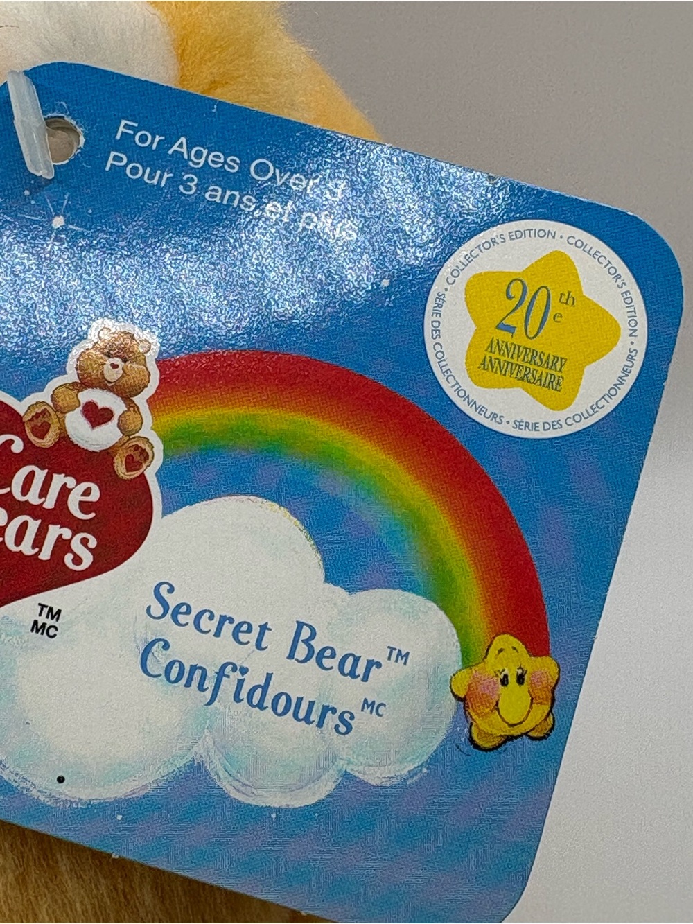 VTG 2003 Care Bears Secret Bear Carlton Cards Plush  NWT 20th Anniversary 13” - Picture 13 of 15